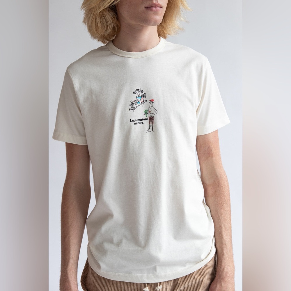 Ricky Singh Demin and Flower Lets Nurture Nature Mens Short Sleeve Shirt